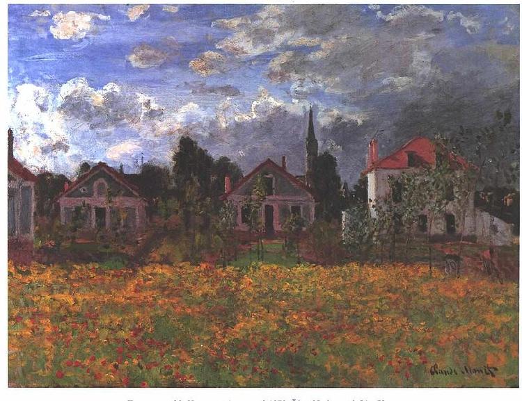Claude Monet Maisons dArgenteuil oil painting image